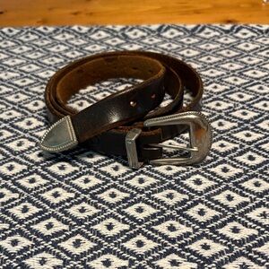 Lady’s Brown Leather Belt, Western belt